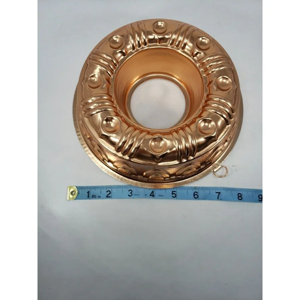 Copper Color Jello Gelatin Cake Ring Mold 3.5 Cups Hook Wall Decor MCM Vintage